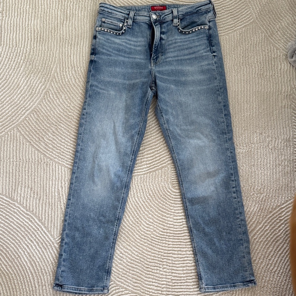 Guess Women's Straight Leg Jeans - Blue